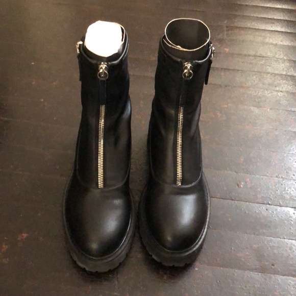 Giuseppe Zanotti Zip Up Combat Boots in Black Size 6.5 - Picture 2 of 13